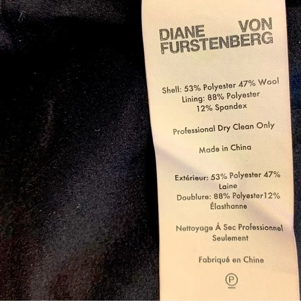 Diane Von Furstenberg Hadlie two metallic gold jacquard sheath dress DVF size 6 - Picture 11 of 13